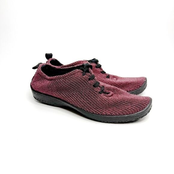 Arcopedico L2 Burgundy Knit Sneakers Women’s Size 39 EU / 8 US - Made in Portuga - Picture 2 of 7